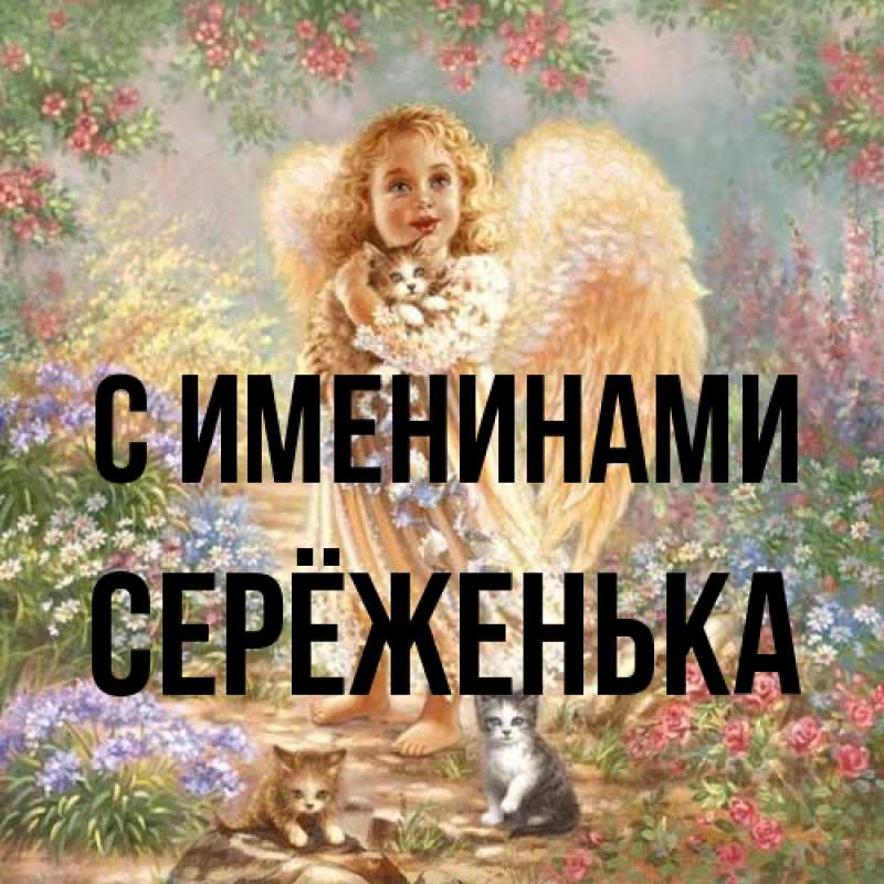 Картинка С именинами, Серёженька