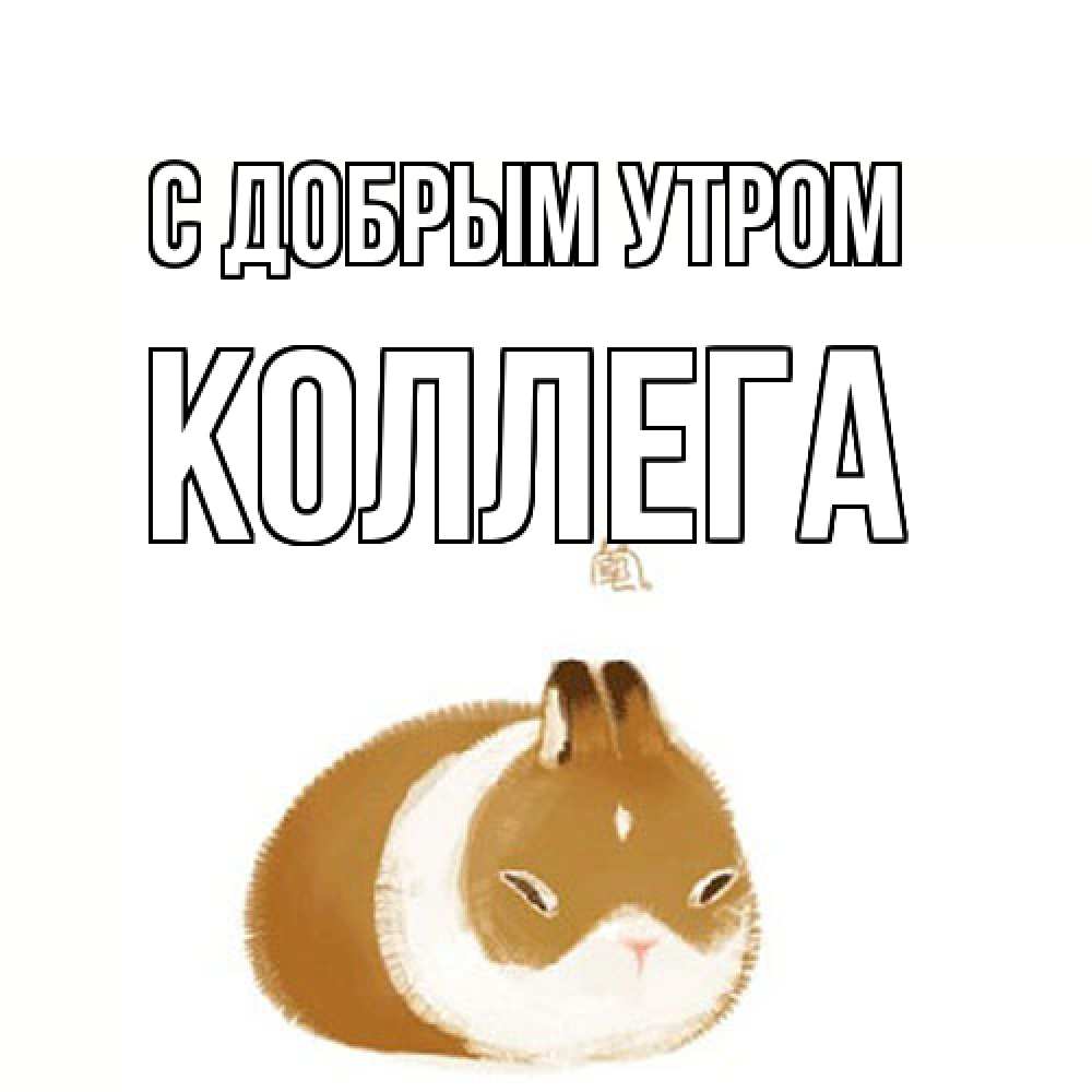 Открытка  с именем. коллега, С добрым утром  