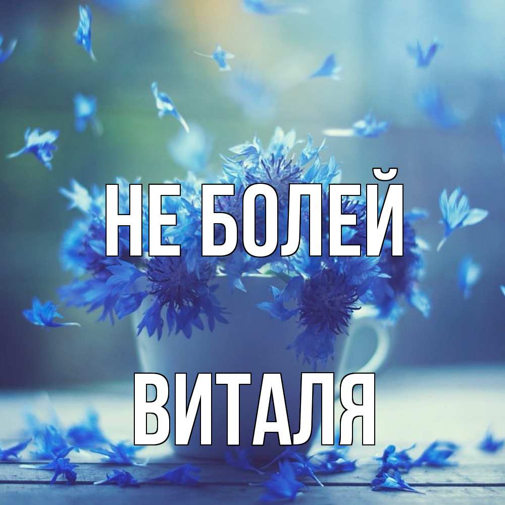 Открытка  с именем. Виталя, Не болей  