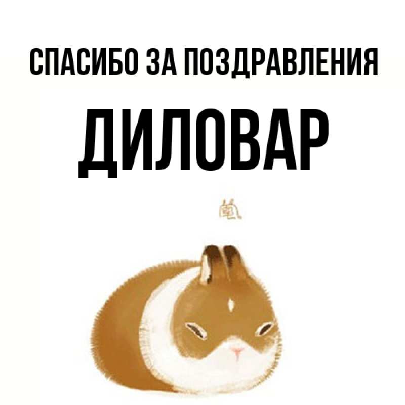 Картинка Спасибо за поздравления, Диловар