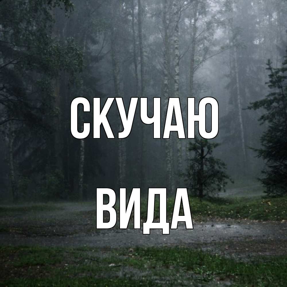 Открытка  с именем. Вида, Скучаю  