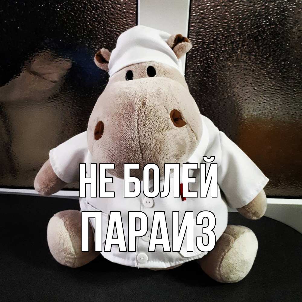 Открытка  с именем. Параиз, Не болей  