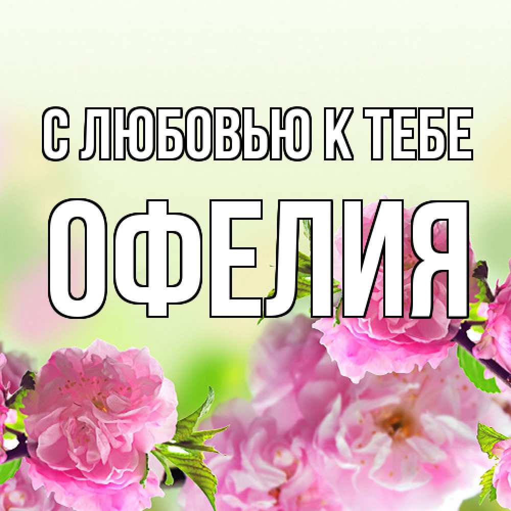 Открытка  с именем. Офелия, С любовью к тебе  