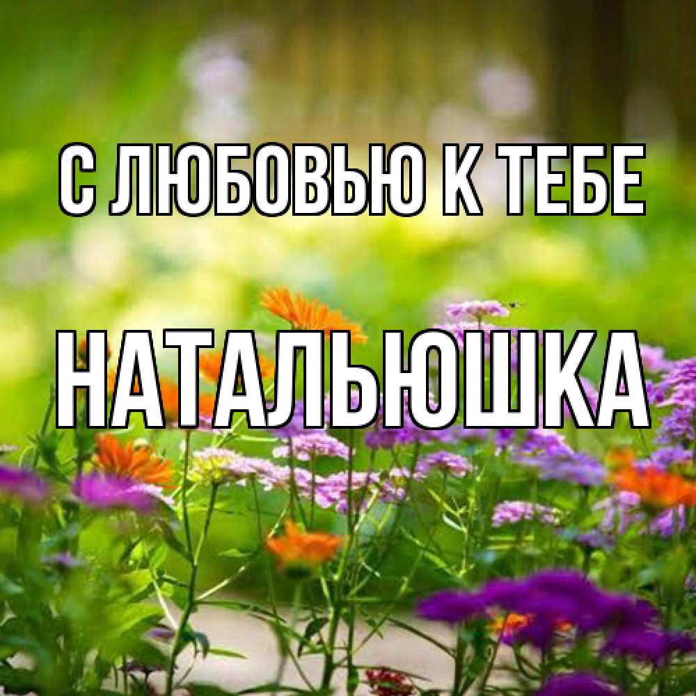 Открытка  с именем. Натальюшка, С любовью к тебе  