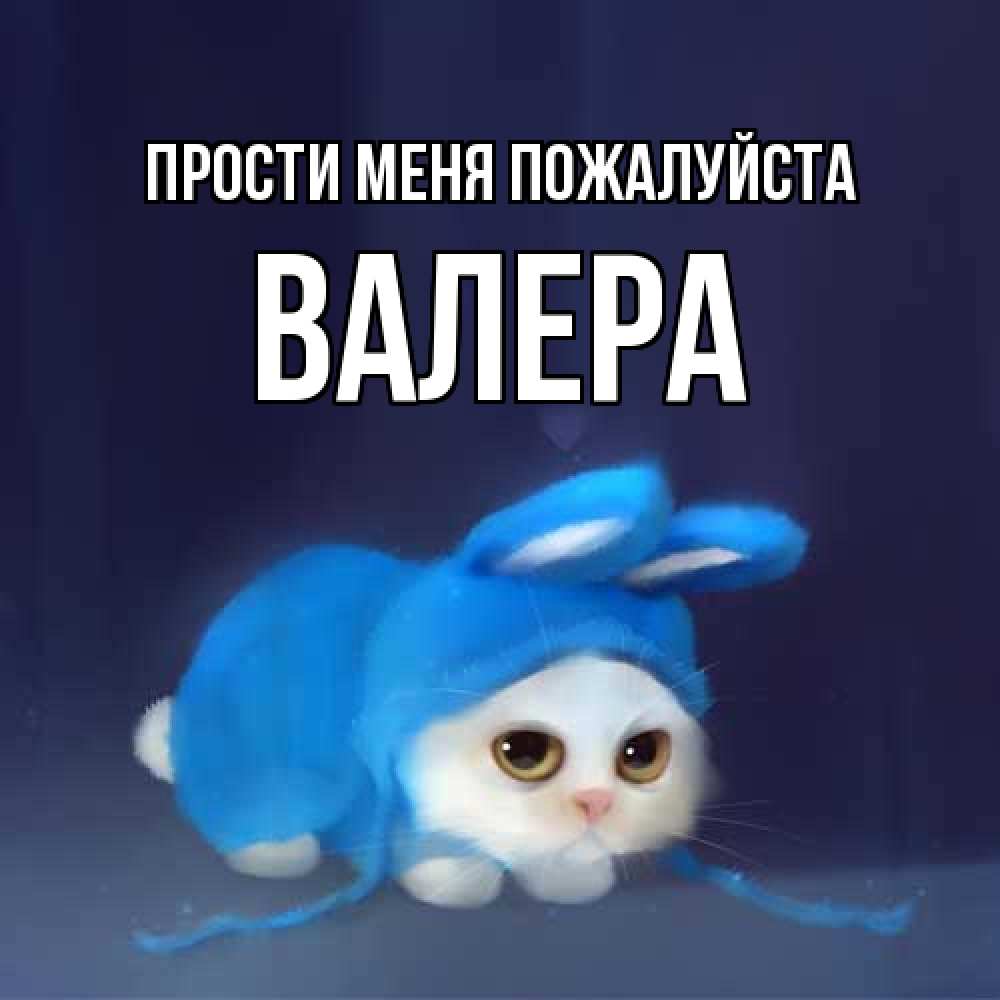 Открытка  с именем. Валера, Прости меня пожалуйста  