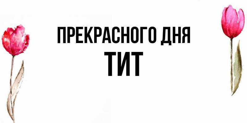 Картинка Прекрасного дня, Тит