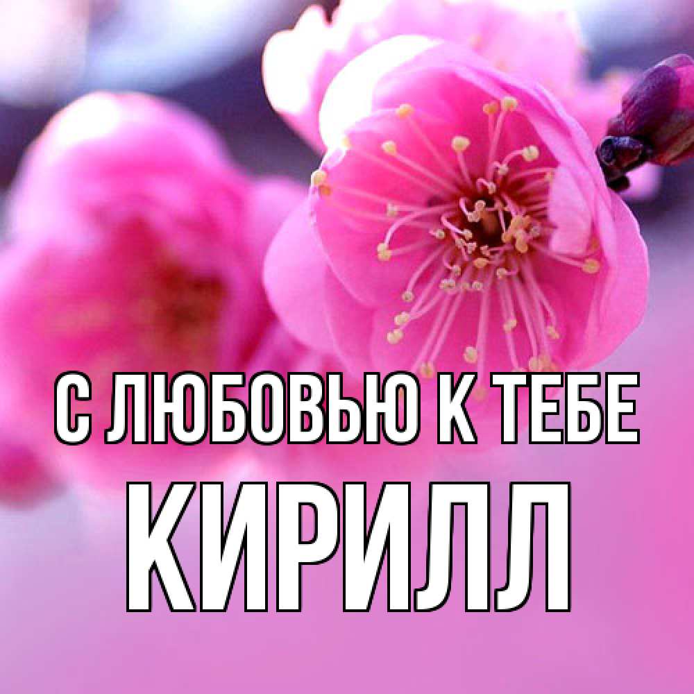 Открытка  с именем. Кирилл, С любовью к тебе  