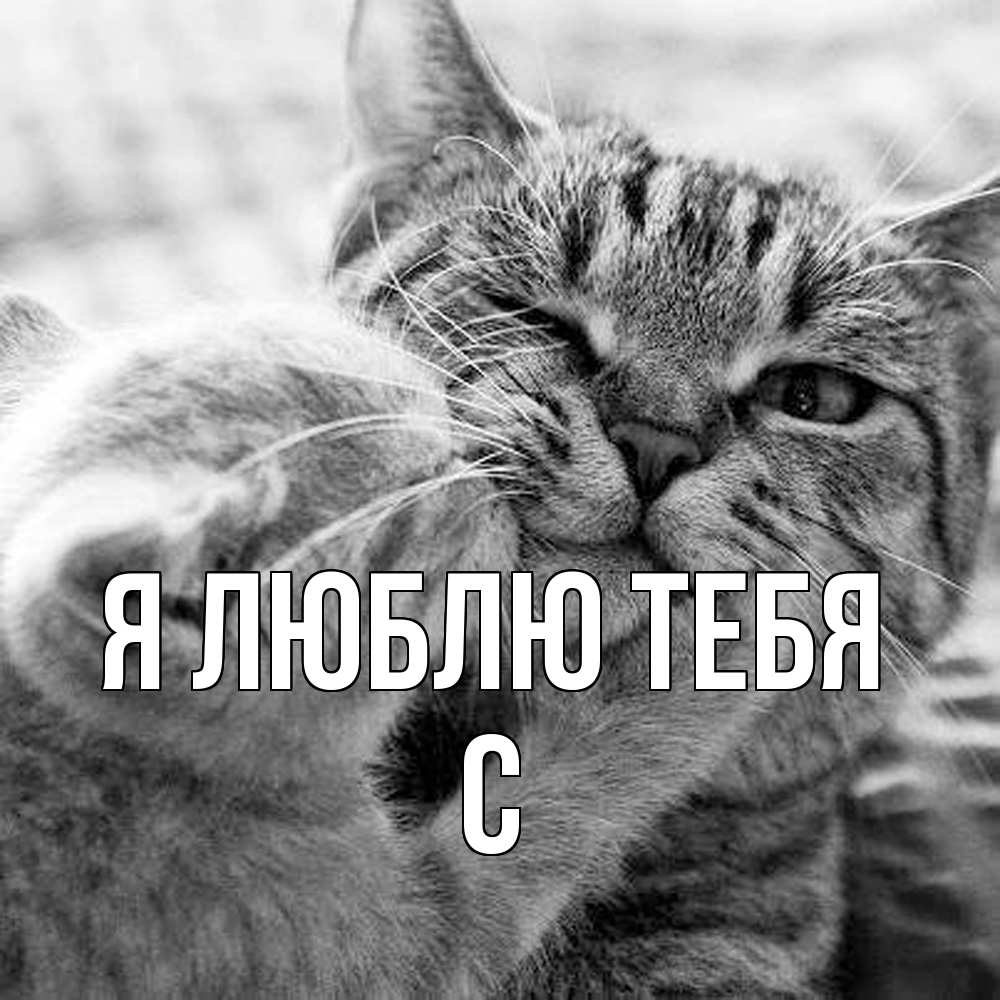 Открытка  с именем. с, Я люблю тебя  