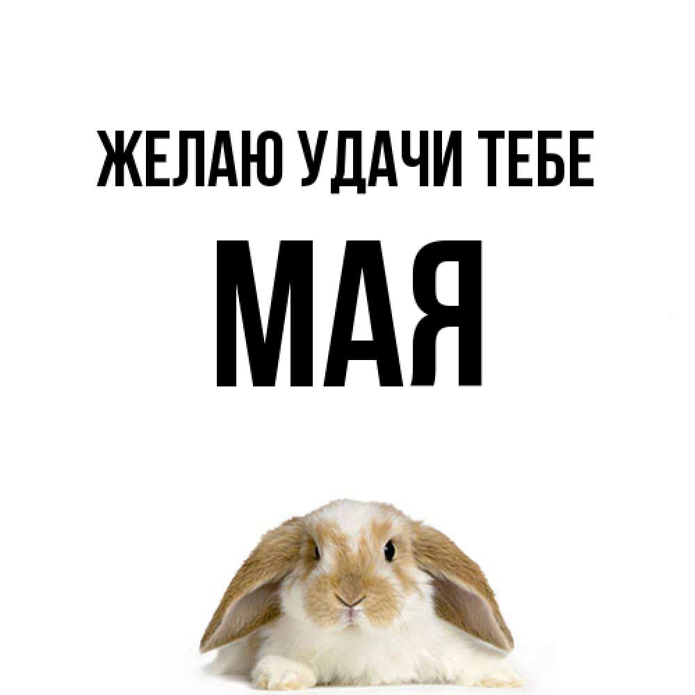 Открытка  с именем. Мая, Желаю удачи тебе  