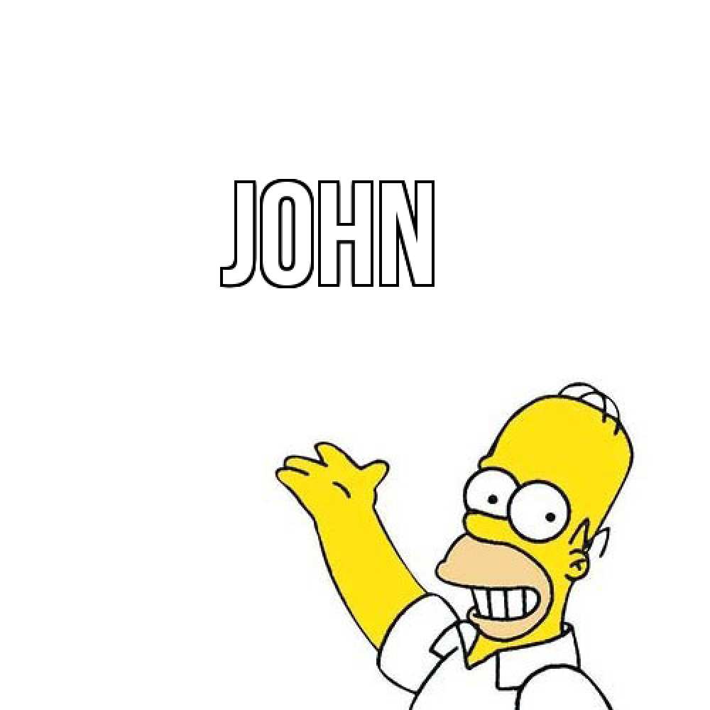 Открытка  с именем. John, Главная  