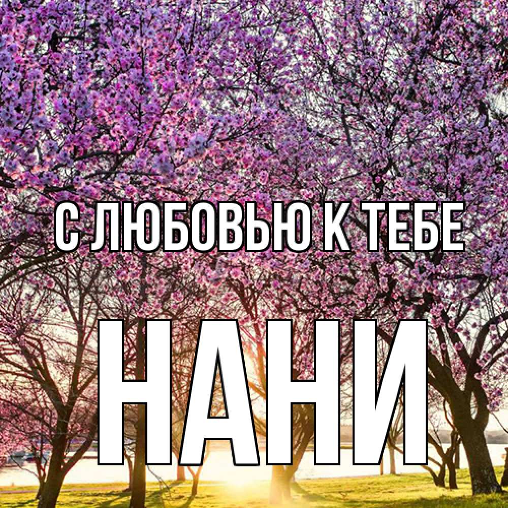 Открытка  с именем. Нани, С любовью к тебе  