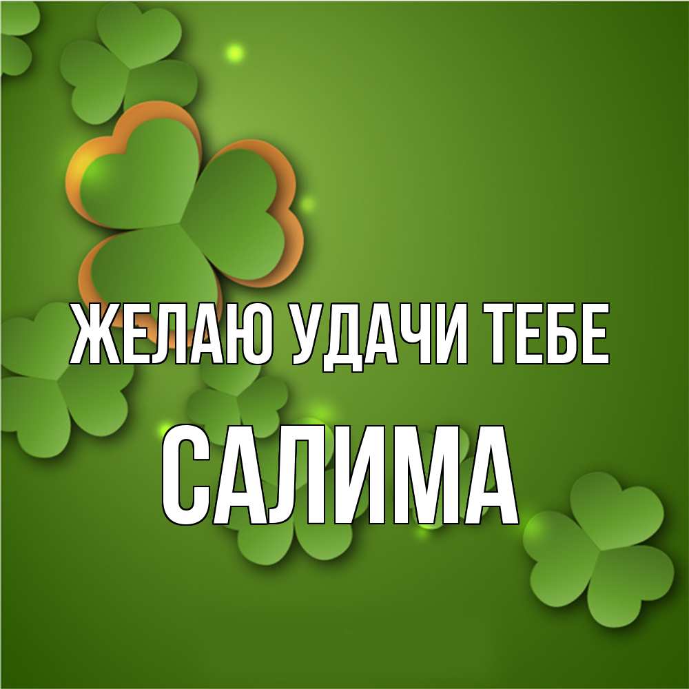 Открытка  с именем. Салима, Желаю удачи тебе  