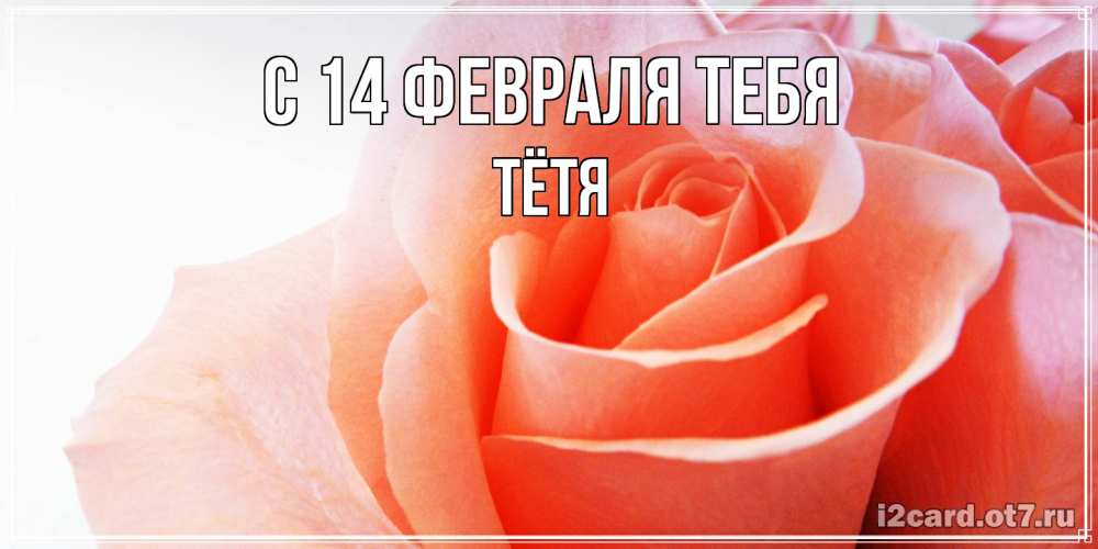 Открытка  с именем. Тётя, С 14 февраля тебя  