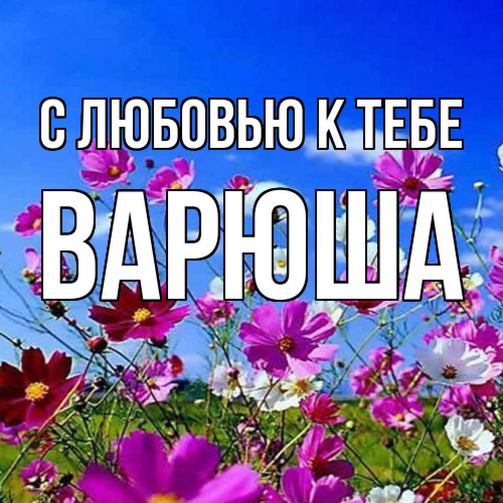 Открытка  с именем. Варюша, С любовью к тебе  