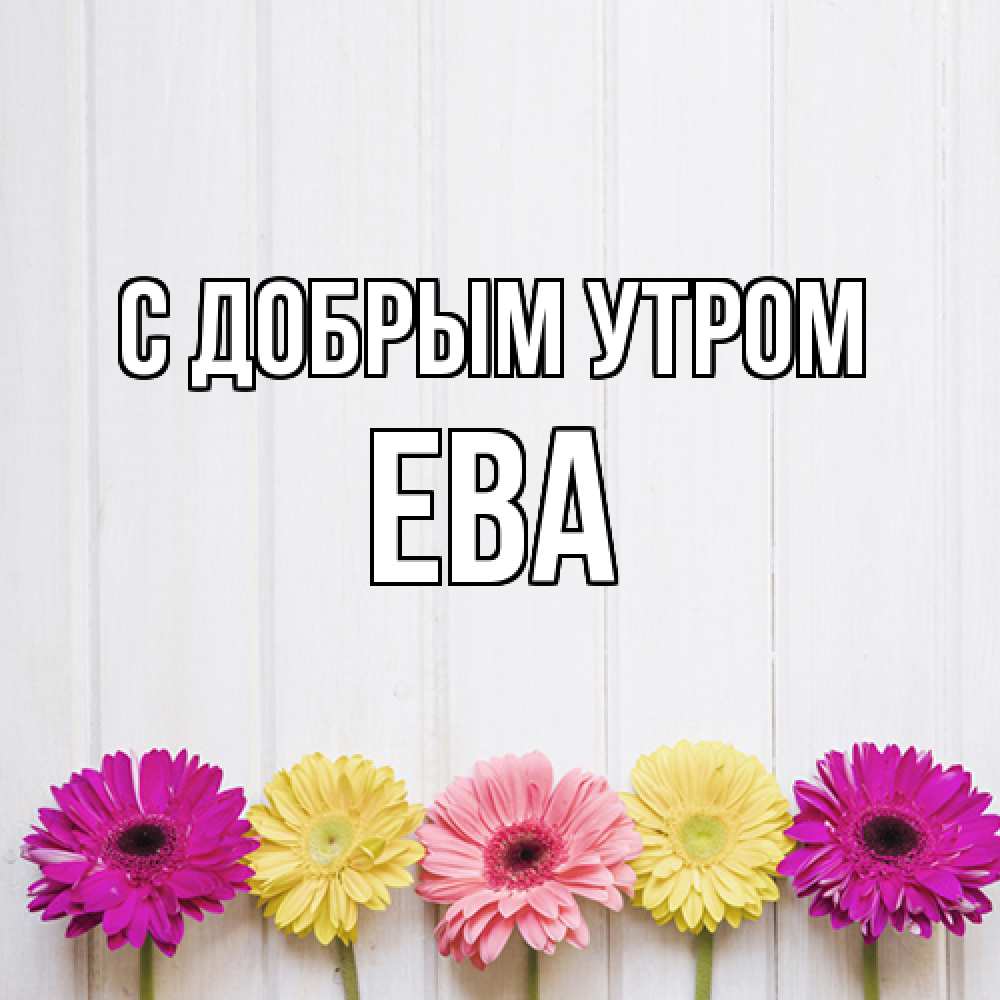 Открытка  с именем. Ева, С добрым утром  