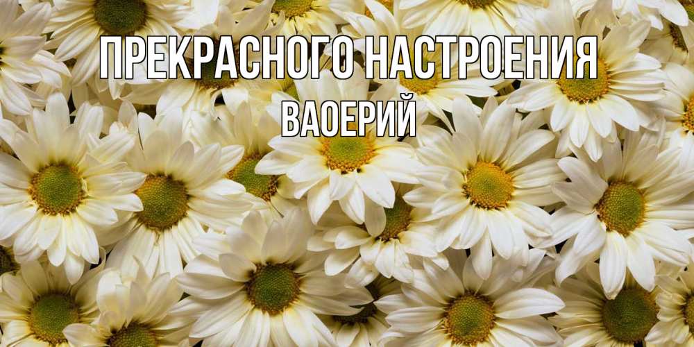 Открытка  с именем. Ваоерий, Прекрасного настроения  