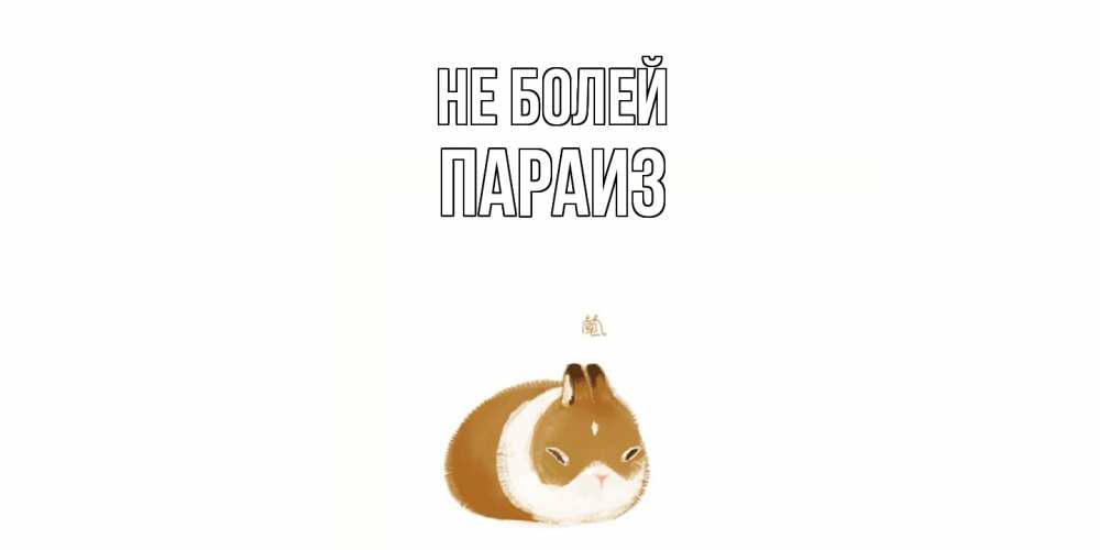 Открытка  с именем. Параиз, Не болей  