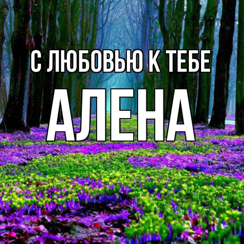Открытка  с именем. Алена, С любовью к тебе  
