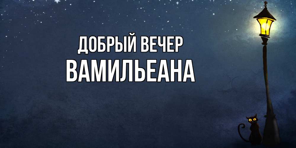 Открытка  с именем. Вамильеана, Добрый вечер  