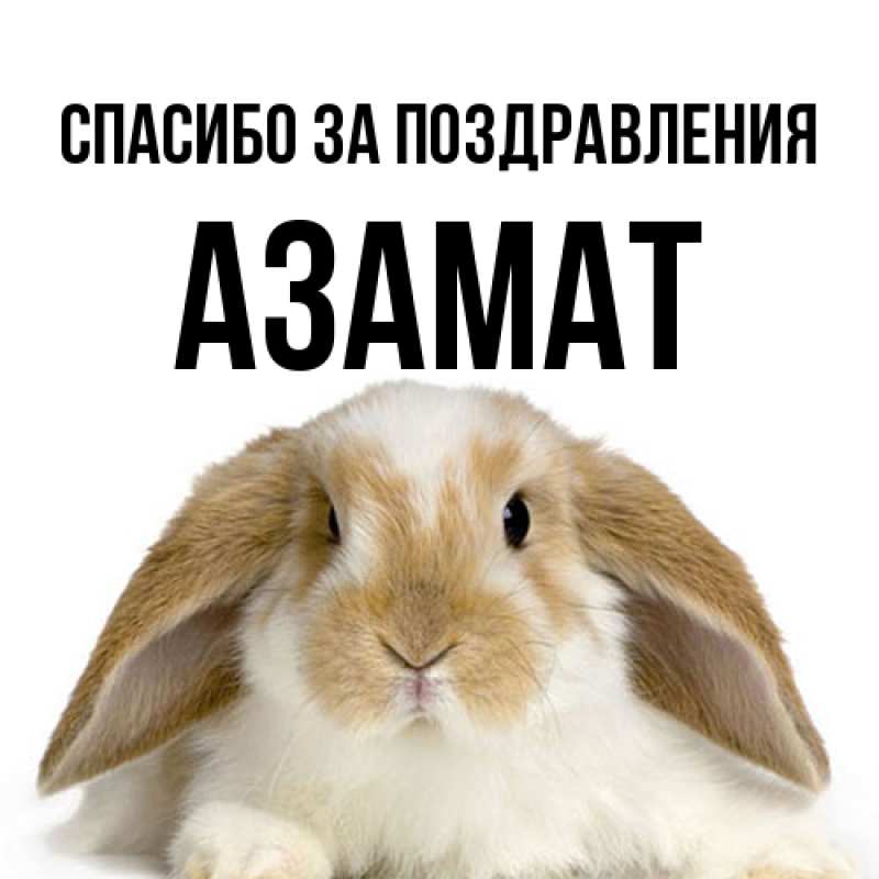Картинка Спасибо за поздравления, Азамат