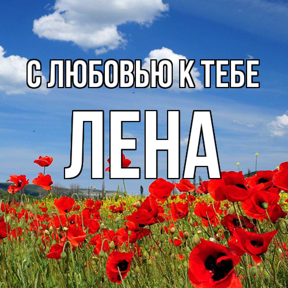 Открытка  с именем. лена, С любовью к тебе  