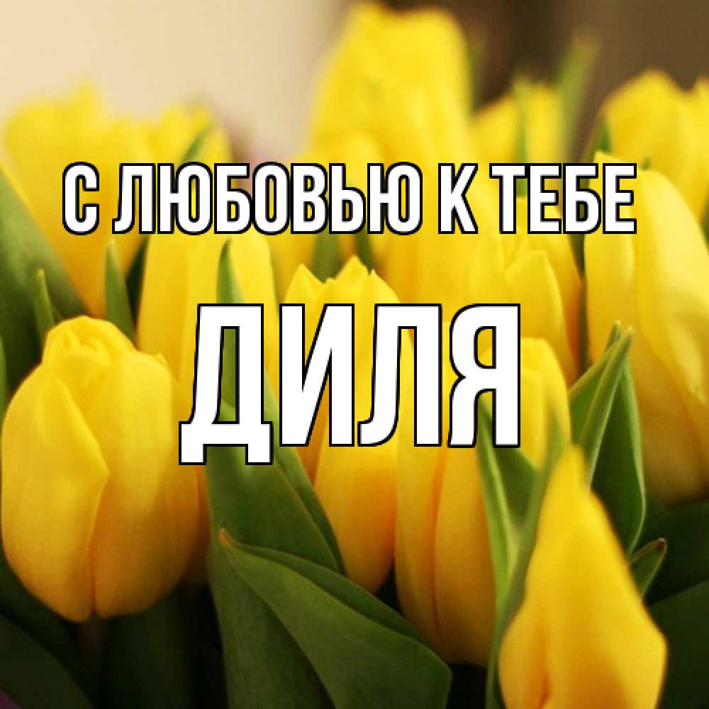 Открытка  с именем. Диля, С любовью к тебе  