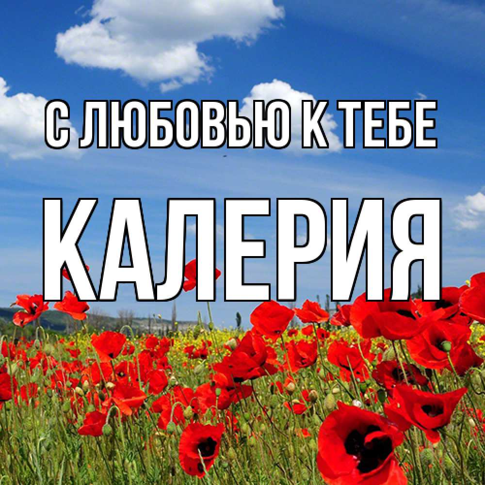 Открытка  с именем. Калерия, С любовью к тебе  