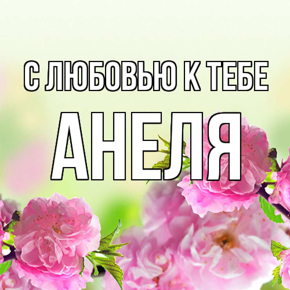 Открытка  с именем. Анеля, С любовью к тебе  