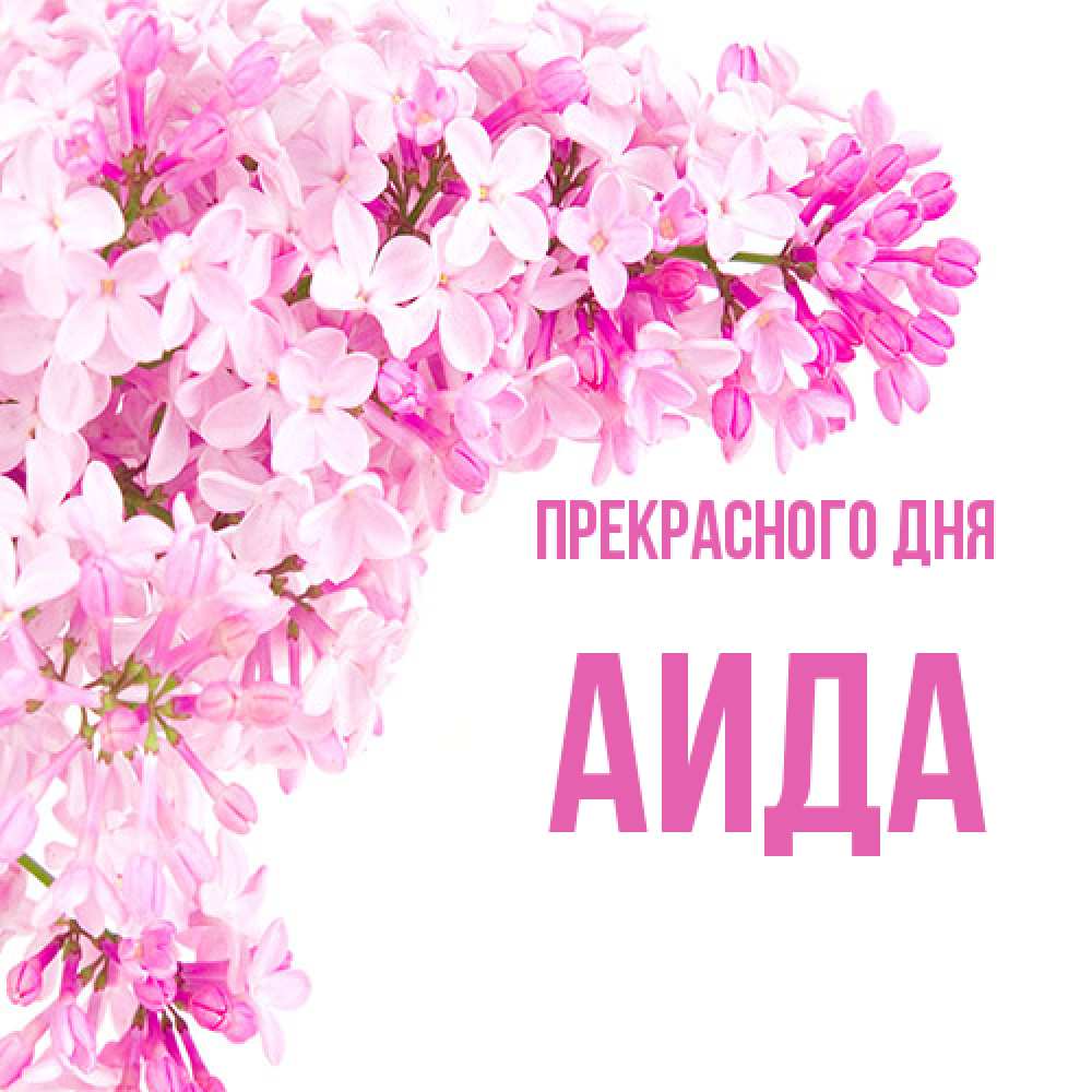 Открытка  с именем. Аида, Прекрасного дня  