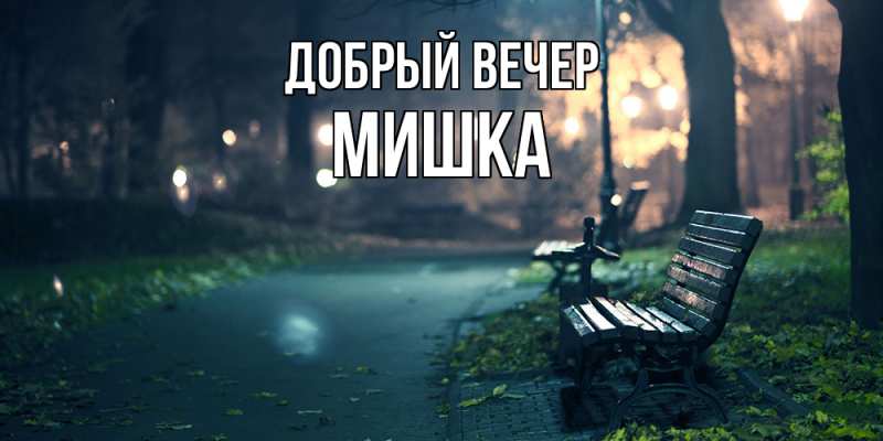 Картинка Добрый вечер, Мишка