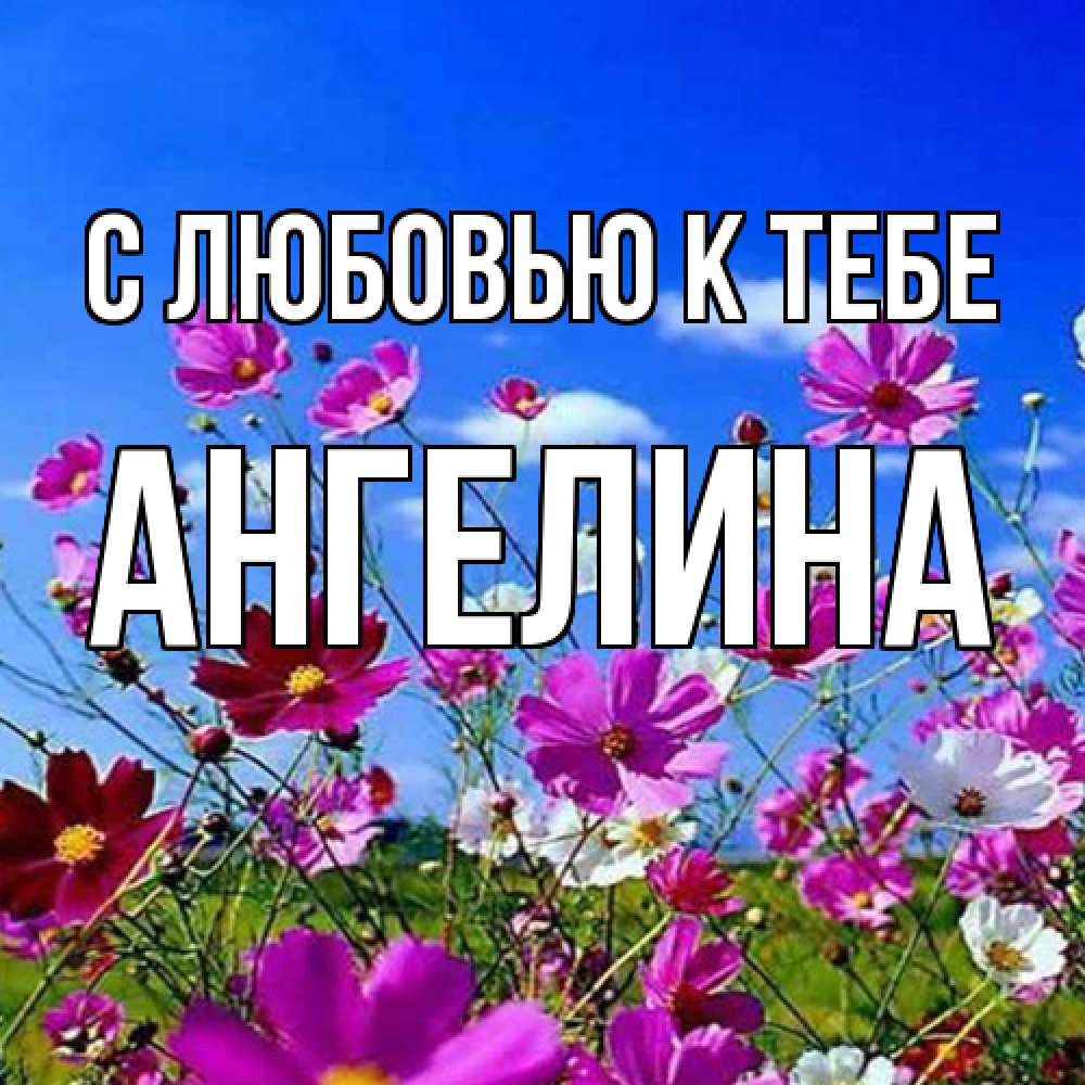 Открытка  с именем. Ангелина, С любовью к тебе  