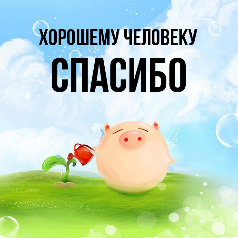 Открытка  с именем. спасибо, Хорошему человеку  