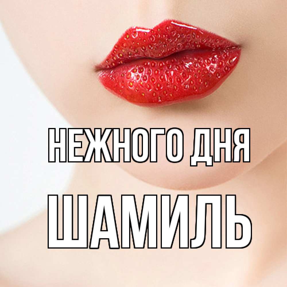 Открытка  с именем. Шамиль, Нежного дня  