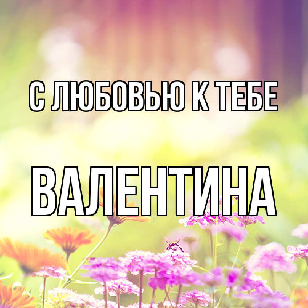 Открытка  с именем. валентина, С любовью к тебе  