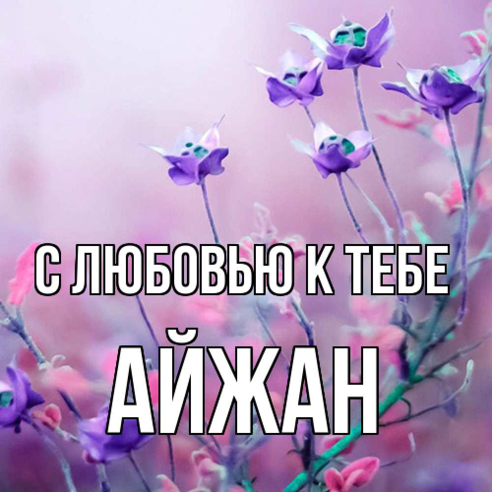 Открытка  с именем. Айжан, С любовью к тебе  