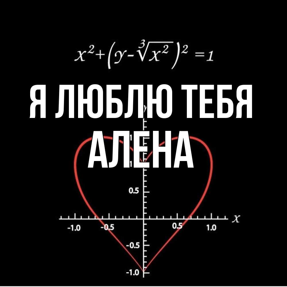 Открытка  с именем. Алена, Я люблю тебя  