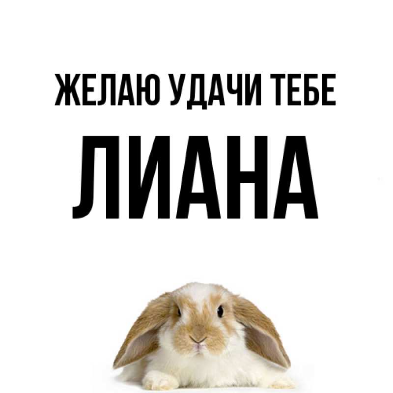 Картинка Желаю удачи тебе, Лиана