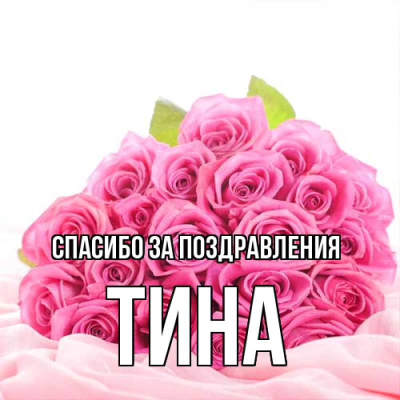 Картинка Спасибо за поздравления, Тина