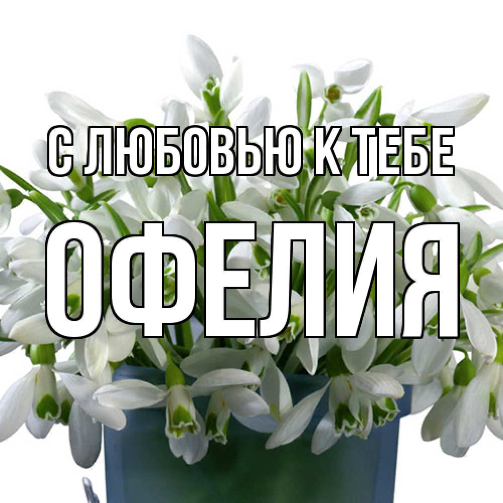 Открытка  с именем. Офелия, С любовью к тебе  