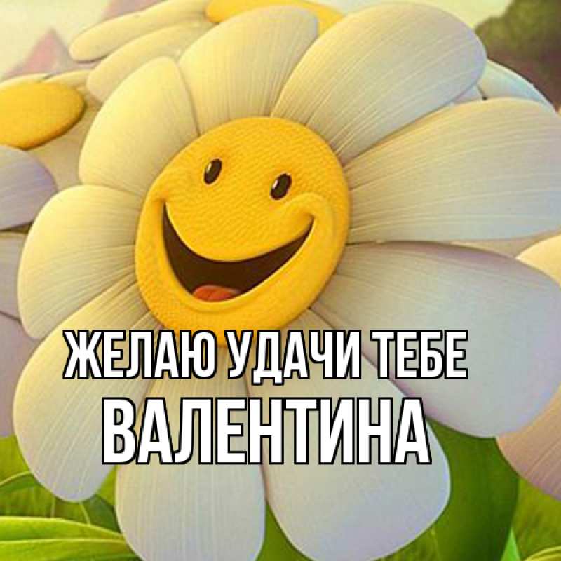 Картинка Желаю удачи тебе, валентина