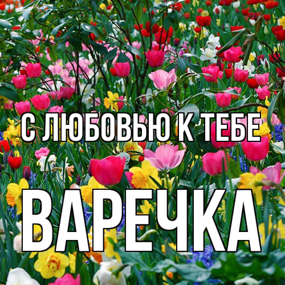 Открытка  с именем. Варечка, С любовью к тебе  