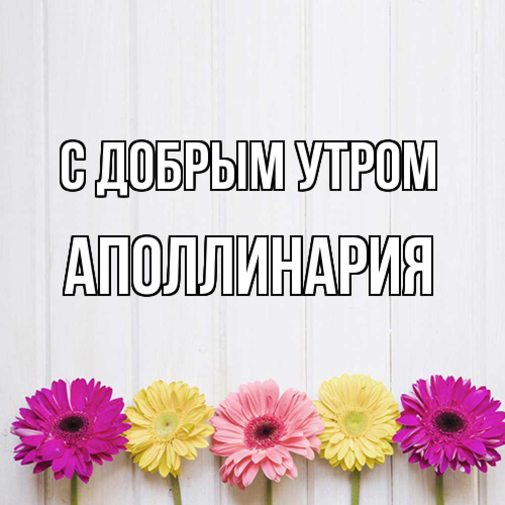 Открытка  с именем. Аполлинария, С добрым утром  