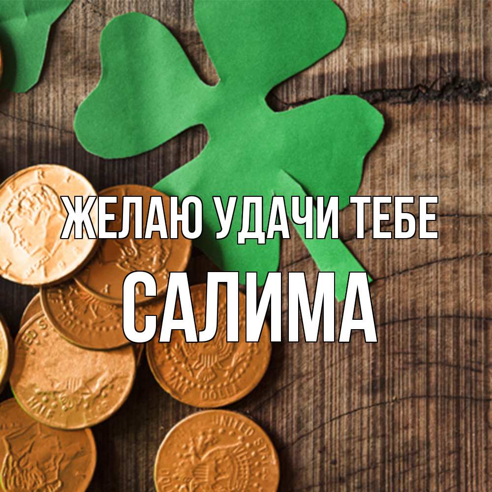 Открытка  с именем. Салима, Желаю удачи тебе  