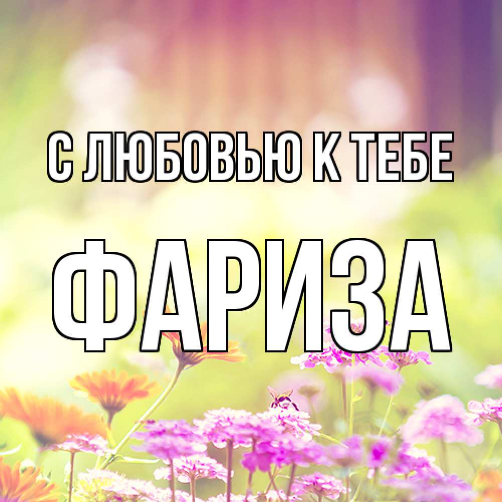 Открытка  с именем. Фариза, С любовью к тебе  