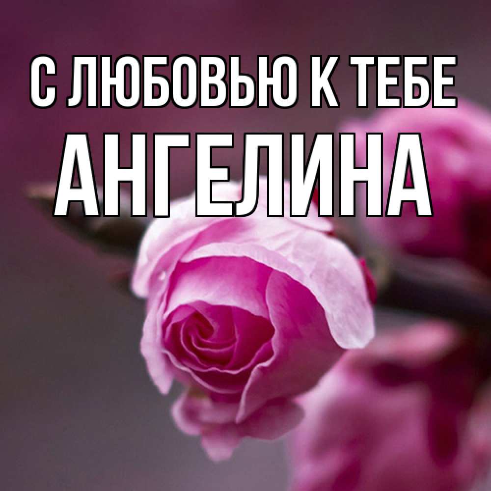 Открытка  с именем. Ангелина, С любовью к тебе  