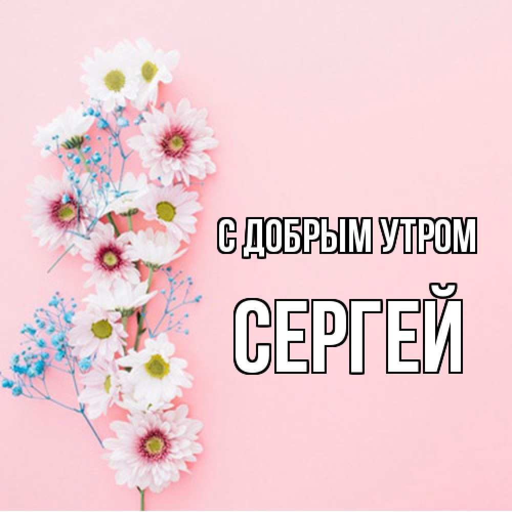 Открытка  с именем. Сергей, С добрым утром  
