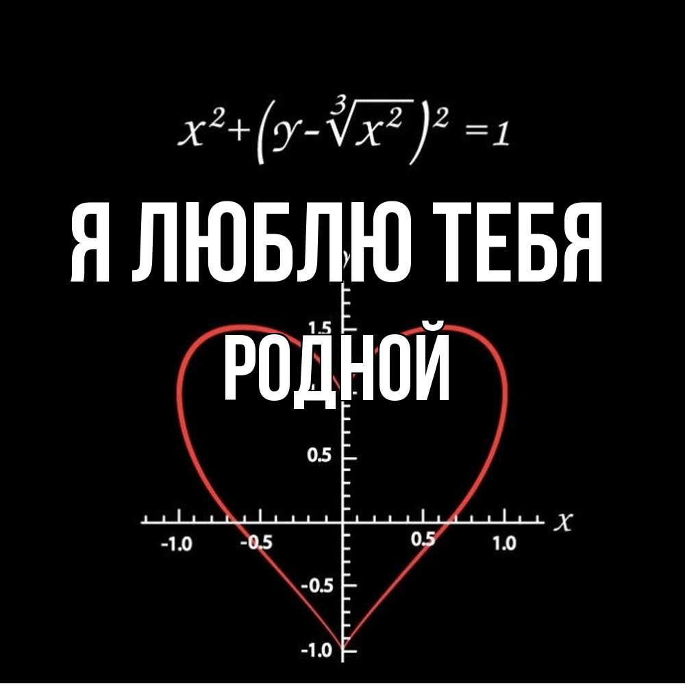 Открытка  с именем. Родной, Я люблю тебя  