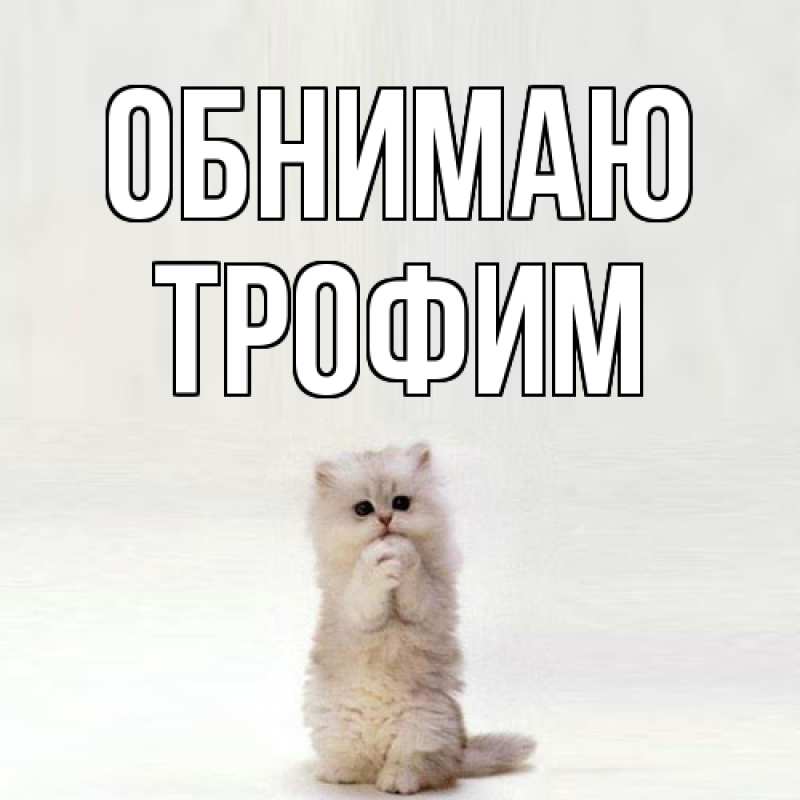 Открытка с именем, трофим, Обнимаю