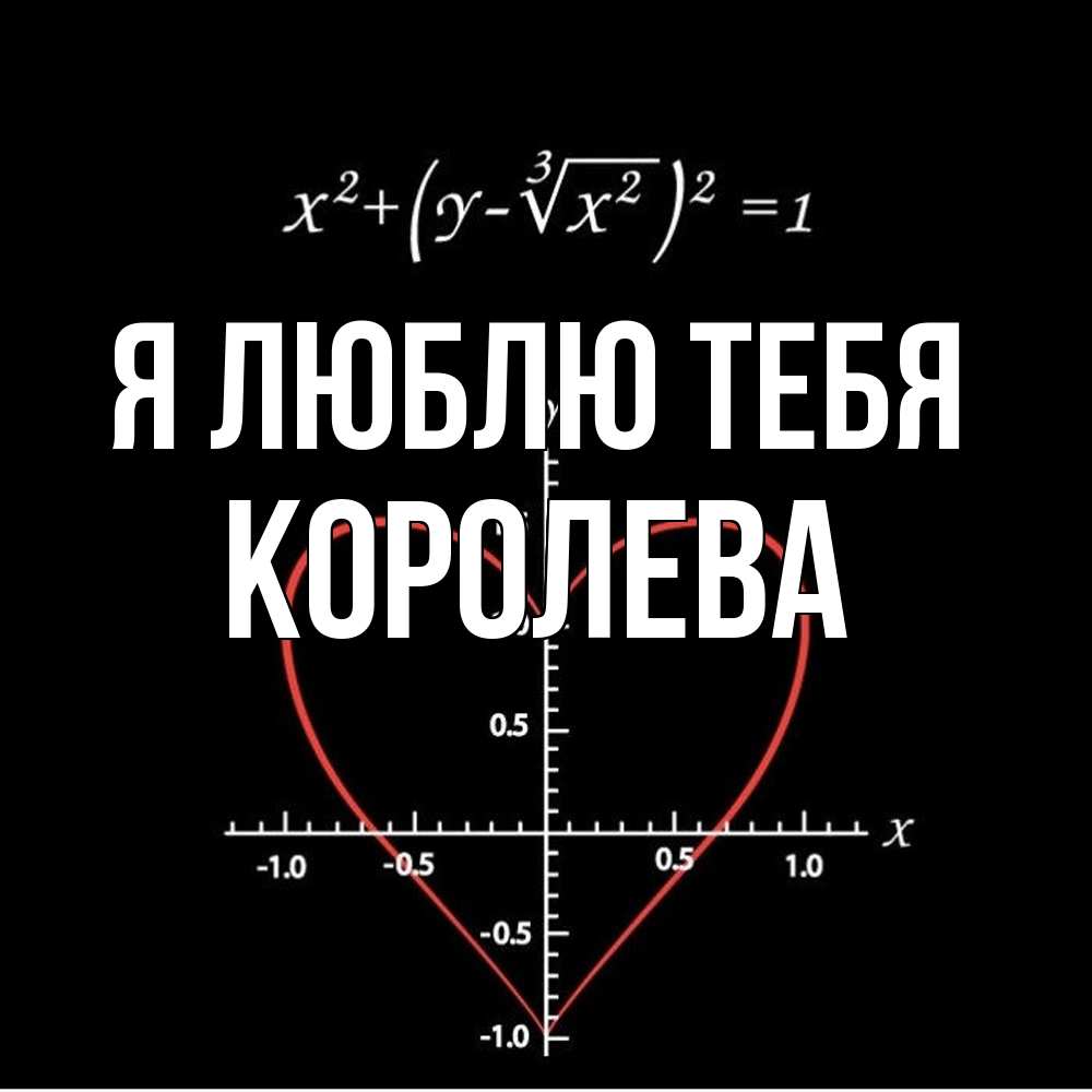 Открытка  с именем. Королева, Я люблю тебя  