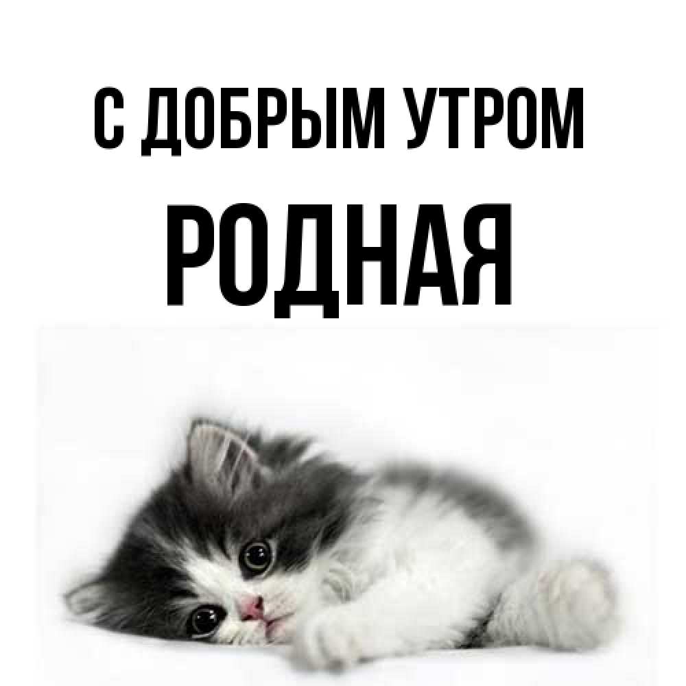Открытка  с именем. Родная, С добрым утром  